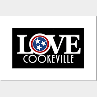 LOVE Cookeville Tennessee (white text) Posters and Art